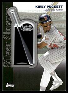 lot 42 image: Kirby Puckett 299 Patch Card 2022 Topps Silver Slugger #SSA-KP, numbered 189-299, Minnesota Twins Baseball Card