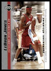 lot 49 image: LeBron James RC 2004 Upper Deck Phenomenal Beginnings #9 Rookie Basketball Card