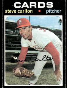lot 52 image: Steve Carlton 1971 Topps #55 Vintage Baseball Card