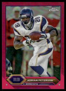 lot 62 image: Adrian Peterson 399 Pink Refractor 2024Topps Chrome #38 Minnesota Vikings Football Card