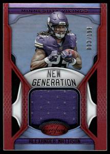 lot 68 image: Alexander Mattison 199 Relic 2019 Certified New Generation #NG-AM, numbered 3199, Minnesota Vikings Football Card