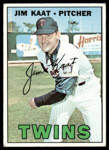lot 81 image: Jim Kaat 1967 Topps #300 Vintage Minnesota Twins Baseball Card