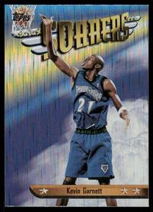 lot 86 image: Kevin Garnett Tough Insert 1998 Topps Soarers #SB12 Minnesota Timberwolves Basketball Card