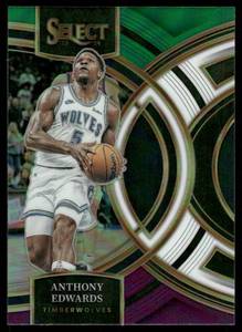 lot 87 image: Anthony Edwards Silver Prizm 2023-24 Select #164 Minnesota Timberwolves Basketball Card