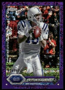 lot 92 image: Peyton Manning 250 Purple Pulsar Refractor 2024 Topps Chrome Composite Football Card