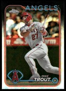 lot 98 image: Mike Trout Logofractor 2024 Topps Chrome #200 Baseball Card
