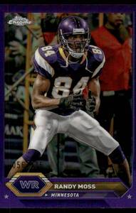 lot 110 image: Randy Moss 275 Purple Refractor 2024 Topps Chrome Composite #13 Minnesota Vikings Football Card