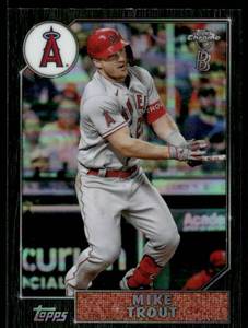 lot 126 image: Mike Trout Refractor 2022 Topps Chrome #87BC-1 Baseball Card