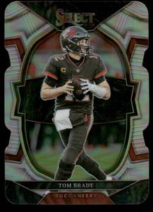lot 128 image: Tom Brady Silver Holo Die Cut 2022 Select Concourse Prizm #26 Football Card