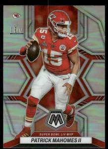 lot 137 image: Patrick Mahomes 2022 Mosaic Prizm #293 Super Bowl MVP Football Card