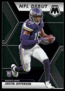 lot 140 image: Justin Jeffeson RC 2020 Mosaic NFL Debut #270 Rookie Minnesota Vikings Football Card