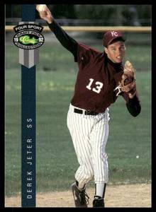 lot 145 image: Derek Jeter RC 1992 Classic #231 Rookie Baseball Card