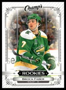 lot 146 image: Brock Faber RC 2023-23 Upper Deck Champs #C-11 Rookie Minnesota Wild Hockey Card