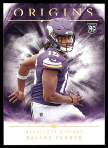 lot 150 image: Dallas Turner RC 2024 Origins #109 Rookie Minnesota Vikings Football Card