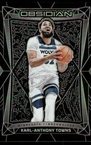 lot 156 image: Karl-Anthony Towns 2023-24 Obsidian #62 Minnesota Timberwolves Basketball Card