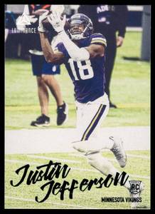 lot 165 image: Justin Jefferson RC 2020 Chronicles Luminance #217 Rookie Minnesota Vikings Football Card
