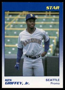 lot 180 image: Ken Griffey Jr. RC Rare Blank Back Star Baseball Card