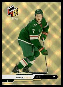 lot 188 image: Brock Faber Gold RC 2023-24 Upper Deck HoloGrFX #HG-8 Rookie Minnesota Wild Hockey Card