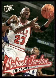 lot 189 image: Michael Jordan 1996-97 Fleer Ultra #16 Basketball Card
