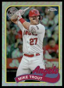 lot 194 image: Mike Trout Refractor 2023 Topps Chrome #89CB-1 Baseball Card