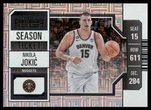 lot 195 image: Nikola Jokic Silver 2023-24 Contenders #1 Basketball Card