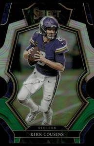 lot 197 image: Kirk Cousins Silver Die Cut 2022 Select Prizm #164 Minnesota Vikings Football Card
