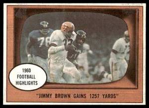 lot 11A image: Jim Brown 1961 Topps #77 Vintage Football Card