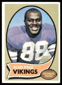lot 15A image: Alan Page RC 1970 Topps #59 Rookie Vintage Minnesota Vikings Football Card