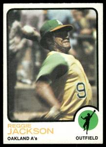 lot 30A image: Reggie Jackson 1973 Topps #255 Vintage Baseball Card