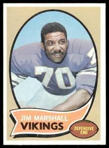 lot 32A image: Jim Marshall 1970 Topps #213 Vintage Minnesota Vikings Football Card