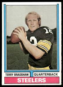 lot 41A image: Terry Bradshaw 1974 Topps #470 Vintage Football Card