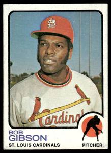 lot 56A image: Bob Gibson 1973 Topps #190 Vintage Baseball Card