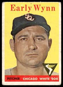 lot 65A image: Early Wynn 1958 Topps #100 Vintage Baseball Card