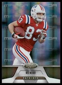 lot 81A image: Wes Welker 25 2001 Certified Mirror #91, numbered 2125, RARE Football Card