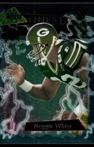 lot 91A image: Reggie White 1995 Topps Finest #84 Football Card