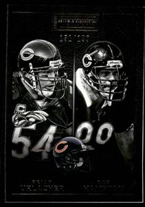 lot 100A image: Brian Urlacher  Dan Hampton 199 2015 Playbook #43, numbered 131199 Football Card