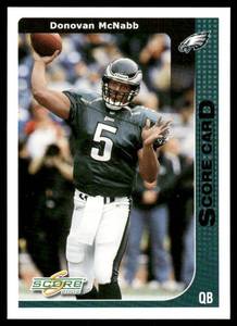lot 109A image: Donovan McNabb 400 2002 Score Scorecard #180, numbered 312400 Football Card