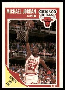 lot 113A image: Michael Jordan 1989 Fleer #21 Basketball Card
