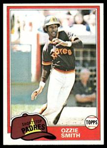 lot 114A image: Ozzie Smith 1981 Topps #254 Vintage Baseball Card