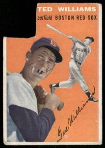 lot 3B image: 1954 Topps Ted Williams #1 (90% of it) Vintage Baseball Card