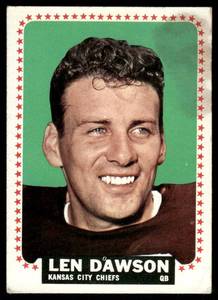 lot 9B image: Len Dawson 1964 Topps #96 Vintage Football Card