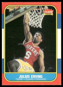 lot 10B image: Julius Erving 1986 Fleer #31 Vintage Basketball Card