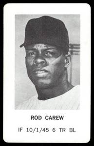 lot 12B image: Rod Carew 1970 Milton Bradley Vintage Minnesota Twins Baseball Card
