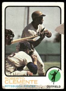 lot 15B image: Roberto Clemente 1973 Topps #50 Vintage Baseball Card