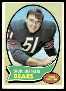 lot 32B image: Dick Butkus 1970 Topps #190 Vintage Football Card