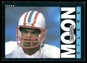 lot 33B image: Warren Moon RC 1985 Topps #251 Vintage Rookie Football Card