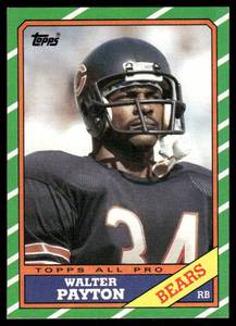 lot 39B image: Walter Payton 1986 Topps #11 Vintage Football Card