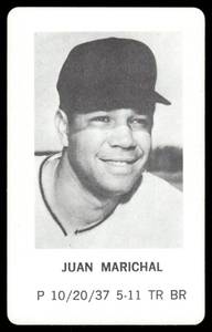 lot 41B image: Juan Marichal 1970 Milton Bradley Vintage Baseball Card
