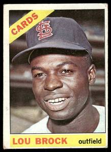 lot 43B image: Lou Brock 1966 Topps #125 Vintage Baseball Card