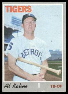 lot 45B image: Al Kaline 1970 Topps #640 Vintage Baseball Card